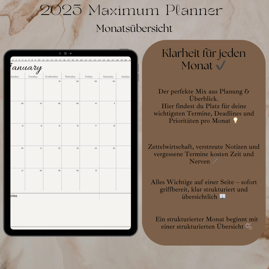 Jahres Planer 2025
