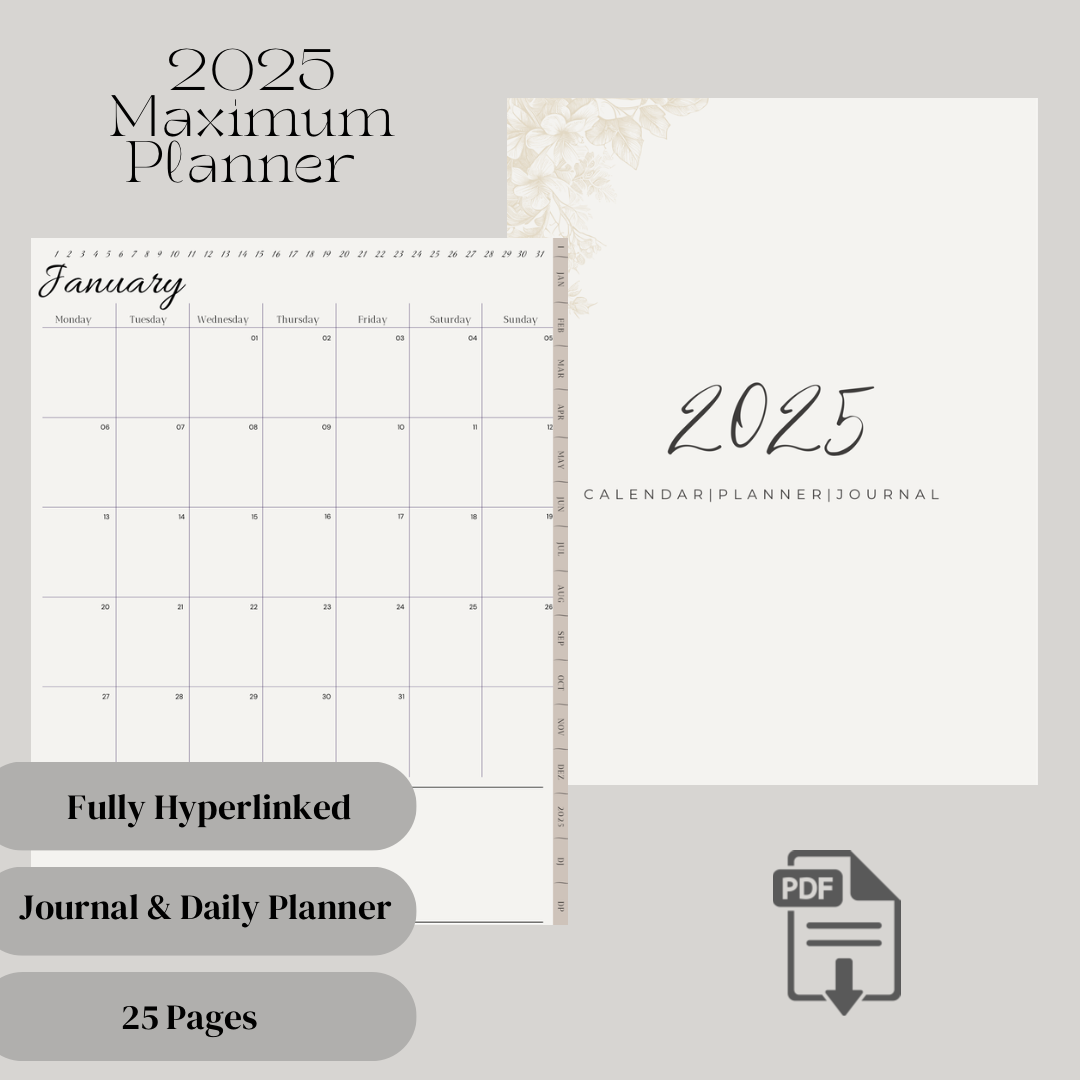 Maximum Planner 2025: Dein ultimativer Planer für Produktivität, Organisation und Erfolg